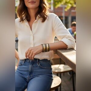 Trendy Gold-Tone Cuff Bracelet: 🤩SEE OFFER IN DESCRIPTION🤩